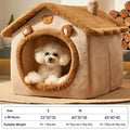 Cozy Warm Cat Bed House Contemporary Sponge Cat House Removable and Washable Pet Cave Soft Comfortable Dog Nest Shelter
