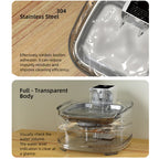 108oz/3.2L OEM Stainless Steel Wireless Cat Water Fountain 5000mah Battery 3 Modes Automatic Pet Drinking Fountain Dual Outlet