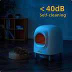 Petree Smart Cat Litter Box Automatic Self Cleaning Litter Box WIFI Remote Control Pet Tray Weighable and Detachable Cat Toilet