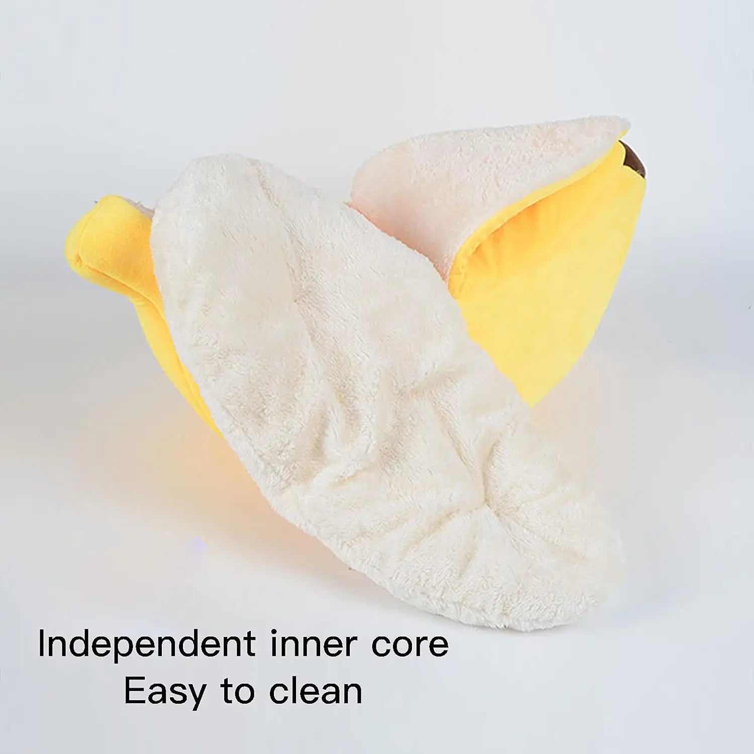 Banana Cat Bed House Cute Funny Cozy Cat Mat Beds Warm Durable Portable Pet Basket Kennel Dog Cushion White Lining Multicolor