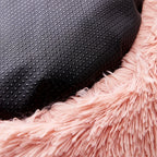 Comfortable Long Plush Cat Bed Round Pet House Cushion Winter Cat House Warm Kitty Basket Nest for Small Medium Cat 60cm