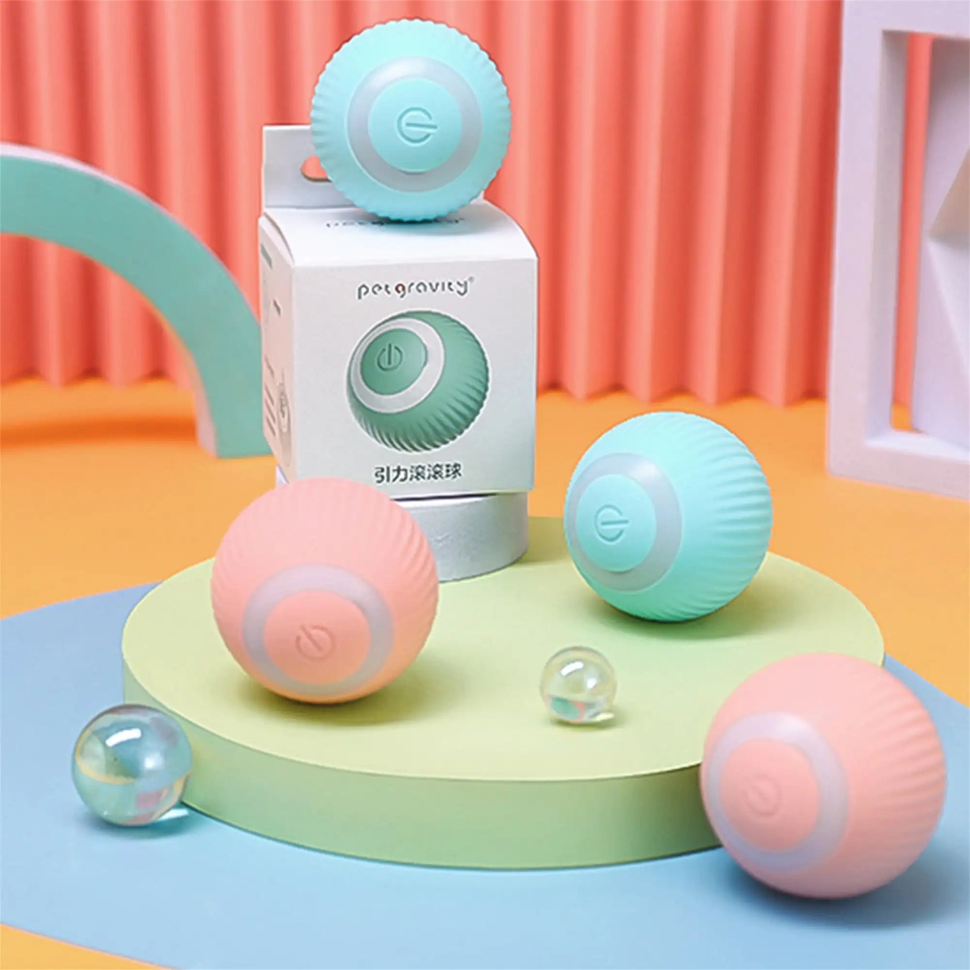 Interactive Indoor LED Light Cat Ball Toy Eco-Friendly Silicone Cat Toy for Dogs and Kittens Cat Toys for Training