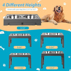 Elevated Dog Bowls with Slow Feeder Dog Bowl Stainless Steel Bowls Adjustable Pet Feeder Stand for Large Medium Dog Products