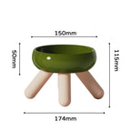 Ceramic Cat Bowl Flower Design Cat Food Bowl High Foot Water Plate Snack Dish with Stand for Neck Protection Drinking Water