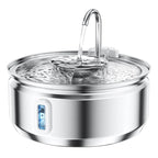 Cat Water Fountain 3.2L/108oz Upgraded Stainless Steel Pet Water Fountain for Cats Drinking Automatic Cat Water Dispenser Bowl