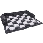 Plaid Print Pet Couch Covers Dog Couch Cover Sofa Cover Cream Square Plaid Cozy Dog Mat Furniture Protector for Sofa Dog Blanket
