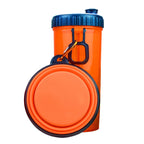 4 in 1 Pet Portable Dog Water Bottle With 2 Collapsible Bowls Travel Pet Manufacturer OEM Pet Water Bottle Feeder Dog Bottle