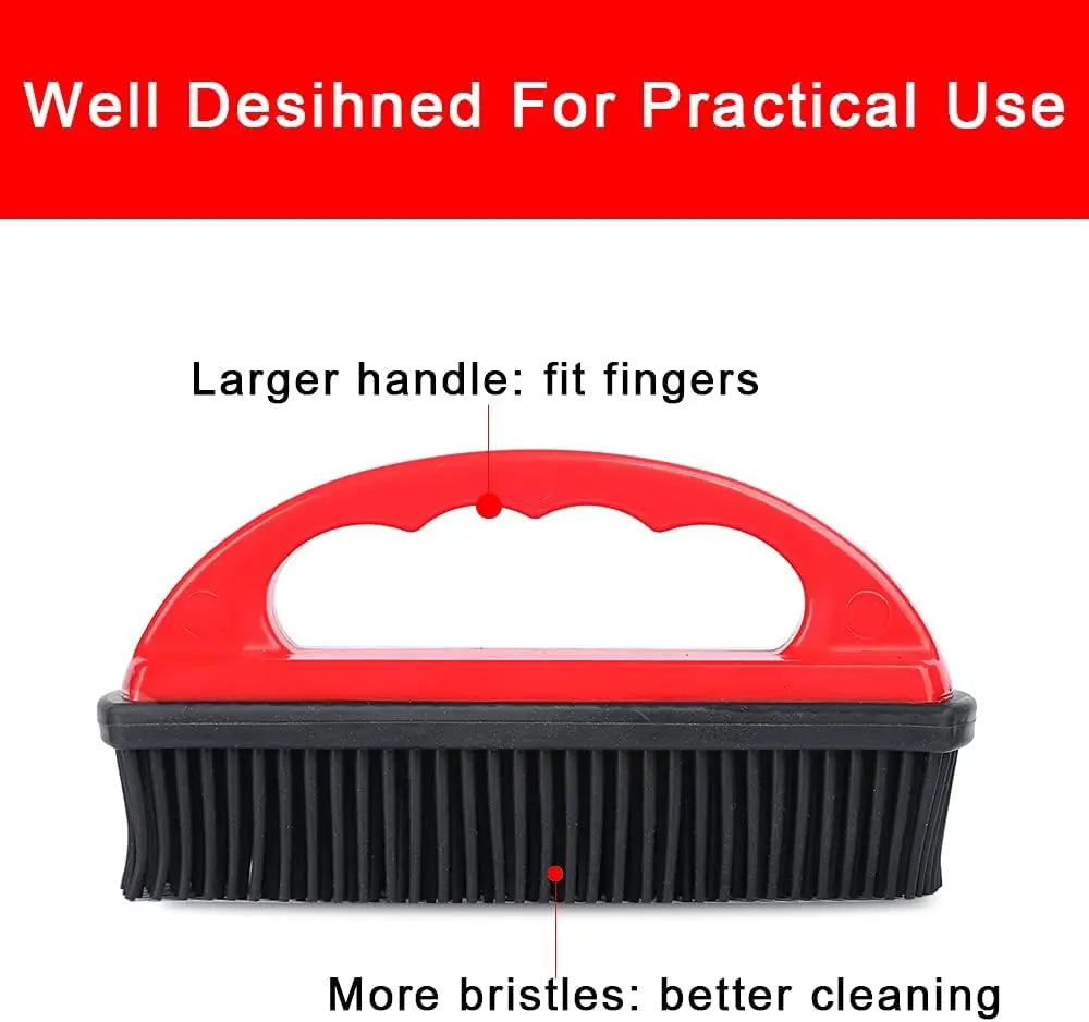Rubber Pet Hair Removal Brush Silicone Lint Debris Remover for Dog Cleaning and Grooming Efficient Cat Brush