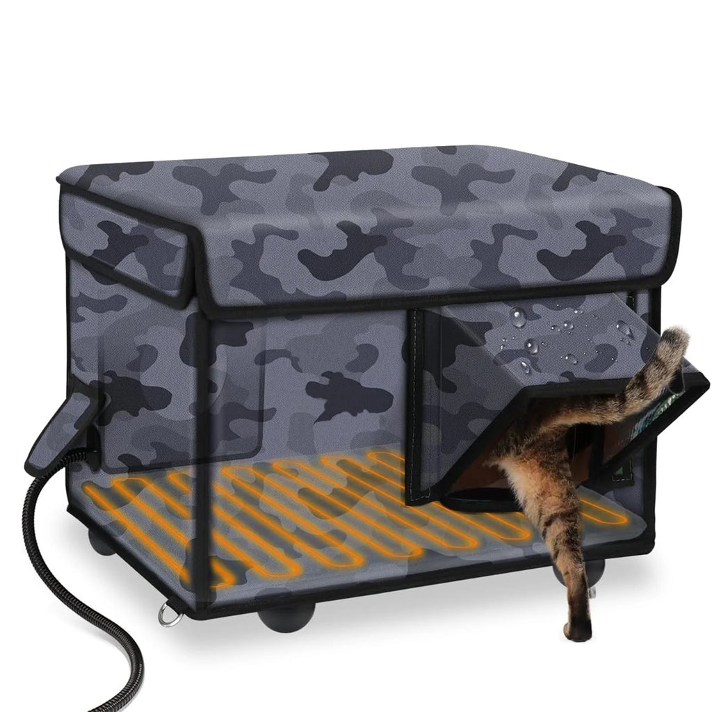Modern Collapsible Cat Nest Outdoor Heating Insulation Foldable Pet Cage and Pet Fence Tent for Abandoned Cats for Winter