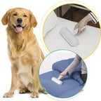 Pet Hair Remover Roller 2-Way Removing Dog Cat Hair From Furniture Self-cleaning Lint Pet Hair Remover One Hand Operated