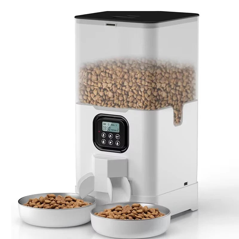 2026 New 4L/6L OEM Dual Bowls Automatic Cat Feeder with Camera TUYA APP Smart Pet Feeder Stainless Steel Bowl  for Muti Dogs Cat