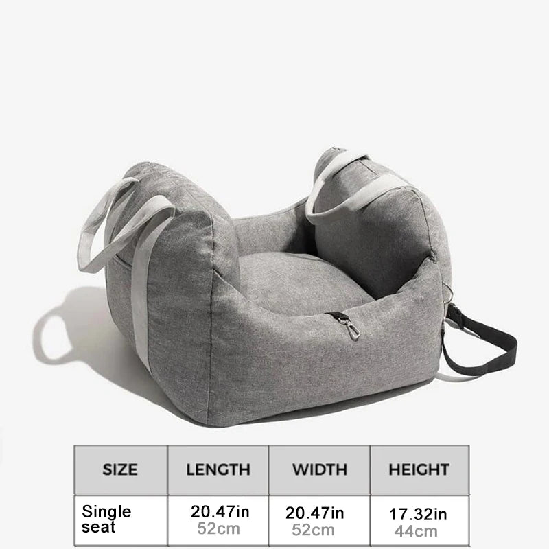 Portable Car Seat for Dogs Solid Pattern Pet Booster Seat with Safety Belt Washable Puppy Car Products Travel Dog Carrier