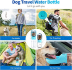 3 in 1 Dog Water Bottle Pet Bowls & Feeders Dog Water Bottle with Food Storage 550ml Outdoor Travel Pet Water Bottle