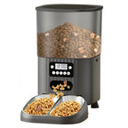 OEM 4.5L Dual Bowls Automatic Pet Feeder Button Control Pet Food Bowls Smart Cat Feeder