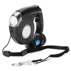 4.5M LED Pet Dog Leash Flashlight Extendable Retractable Pet Leashes Lead with Poop Bag for 45kg Large Dog Supplies