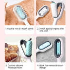 Cat Hair Remover Pet Comb Removable Pet Grooming Tool Dog Brush Pet Hair Remover Brush Wet Paper Cat Products