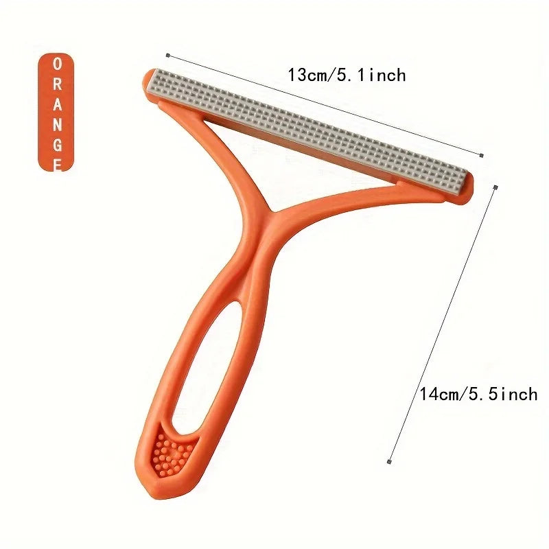 Dual-Sided Reusable Plastic Pet Hair Remover Manual Lint Scraper Tool for Sofa Garments Carpet Portable Pet Hair Eliminator