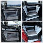 Small Medium Dog Car Seat Booster with Waterproof Mat Oxford Material Pet Travel Protector with Portable Storage Pocket