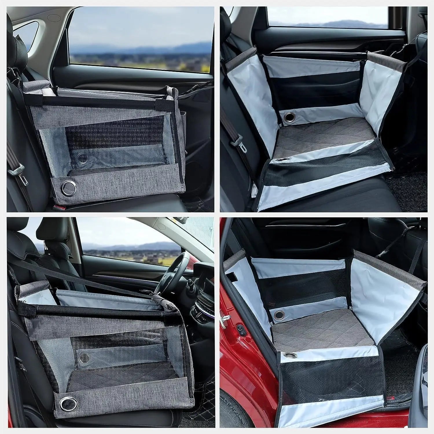 Small Medium Dog Car Seat Booster with Waterproof Mat Oxford Material Pet Travel Protector with Portable Storage Pocket