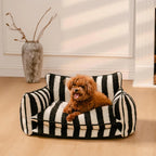 Striped Double Layers Luxury Dog Bed Sofa Modern Winter Design Custom Logo Eco-Friendly Washable Pet Accessories