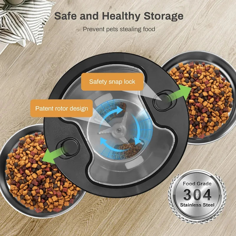 4.5L Smart APP Control Automatic Cat Feeder with Recording Stainless Steel Smart Pet Feeder Automatic for Cats Dogs