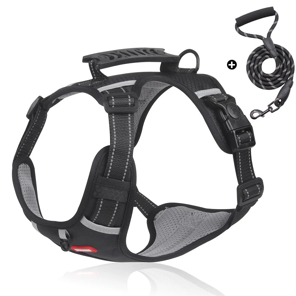 Pet Custom Dog Harness No Pull Fabric Breathable and Reflective Soft Chest Strap Vest Harness for Small Medium Large Dogs