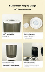OEM 6L Automatic Feeder with Camera Dual Bowls Smart Pet Feeder Dual Camera Monitoring APP Remote Calling Timing Voice Recording