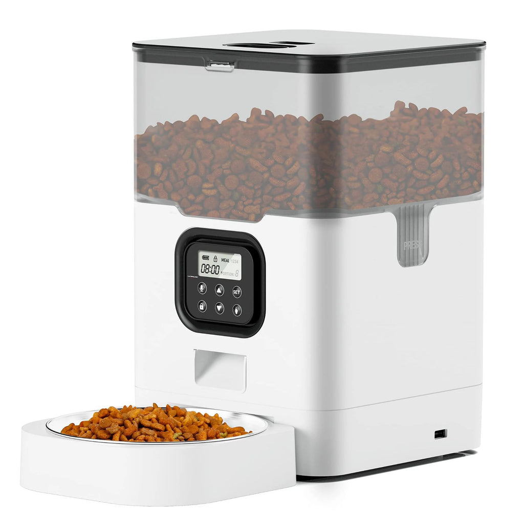 4L Automatic Dog Feeders Timed Button/APP Control Smart Pet Feeder for Cat Dogs with Voice Recorder Dog Dry Food Dispenser