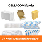 Cat Water Fountain Replacement Filters Activated Circle Fountain Carbon Filter for Hot Sale Fountain Professional Manufacturer