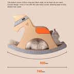 Petree Rocking Horse Corrugated Paper Cat Scratching Post Cactus Cat Scratcher Scratching Sisal Cat Tree Pet Toys