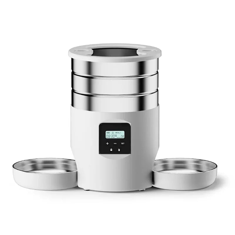 4.5L Smart APP Control Automatic Cat Feeder with Recording Stainless Steel Smart Pet Feeder Automatic for Cats Dogs