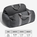 Portable Small Pet Car Seat Pet Booster Seat Dog Bed Travel Safety Car Carrier with Side Pocket Storage Removable Washable