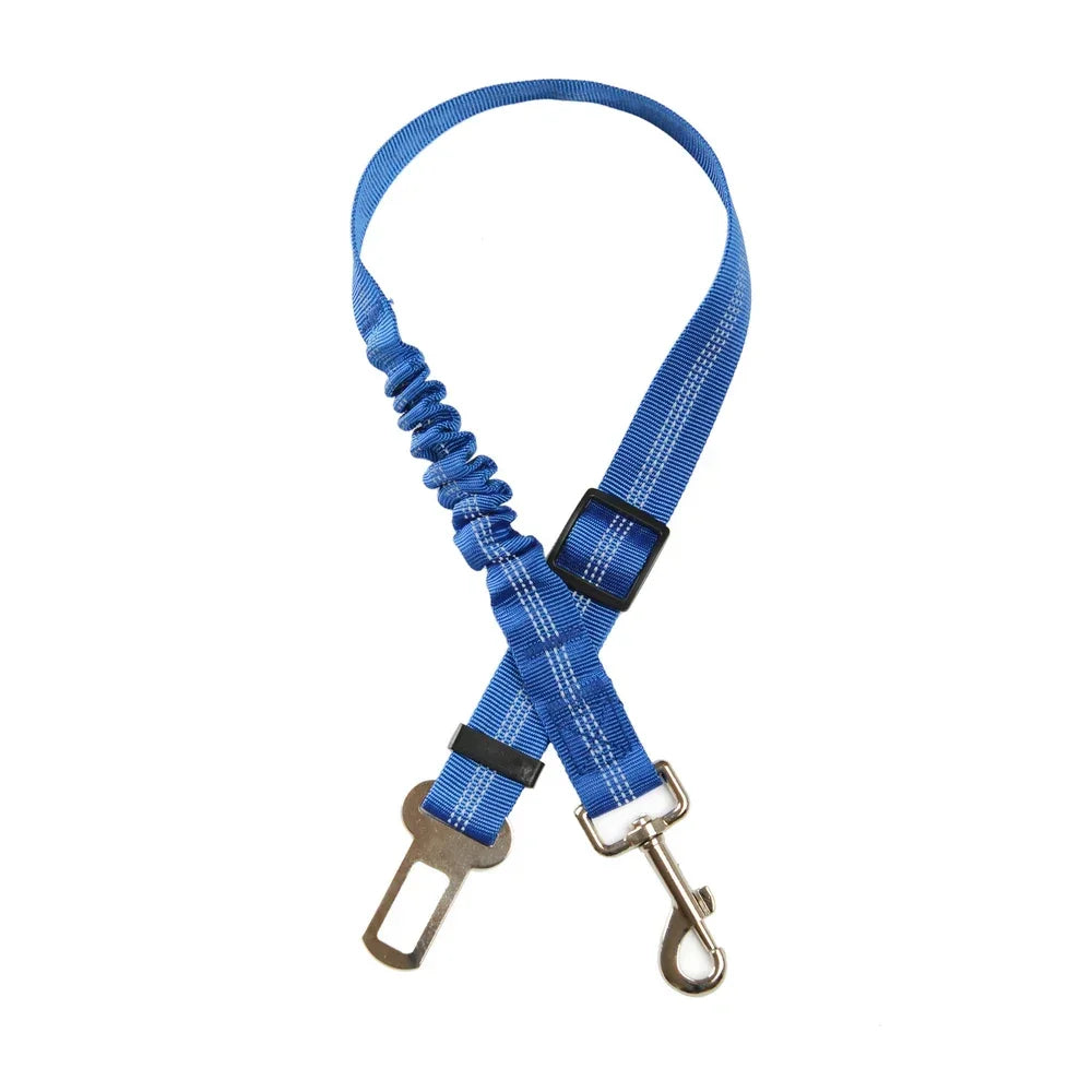 Adjustable Reflective Nylon Dog Car Seat Belt Durable Elastic Puppy Travel Safety Rope for Small Large Dog Belts Custom OEM ODM