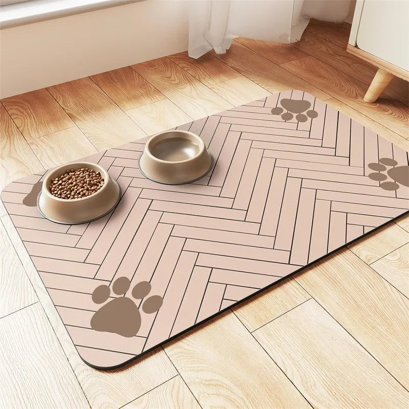Wholesale Silicone Pet Bowls Mat Non Slip Pet Food Mat Dog Cat Square Bone Shaped Pet Feeding Mat