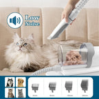 5-in-1 Dog Grooming Vacuum Kit Strong Pet Hair Removal Professional Clippers 6 Guide Combs Pet Grooming Tools for Dogs Cats