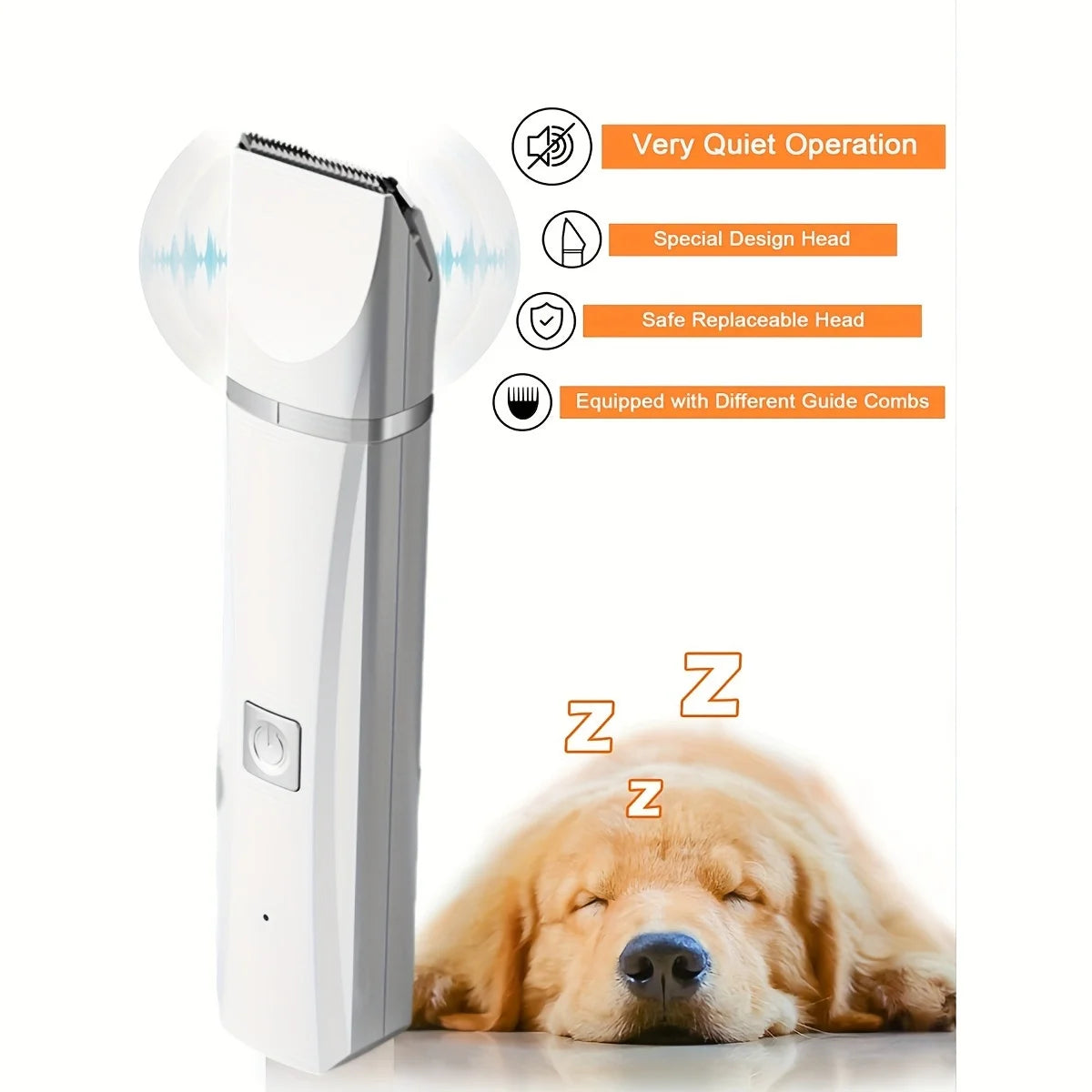 4 in 1 Foldable Simple Cordless Pet Grooming Kit Rechargeable Portable Dog Cat Hair Clipper Set Pet Nail Grinder