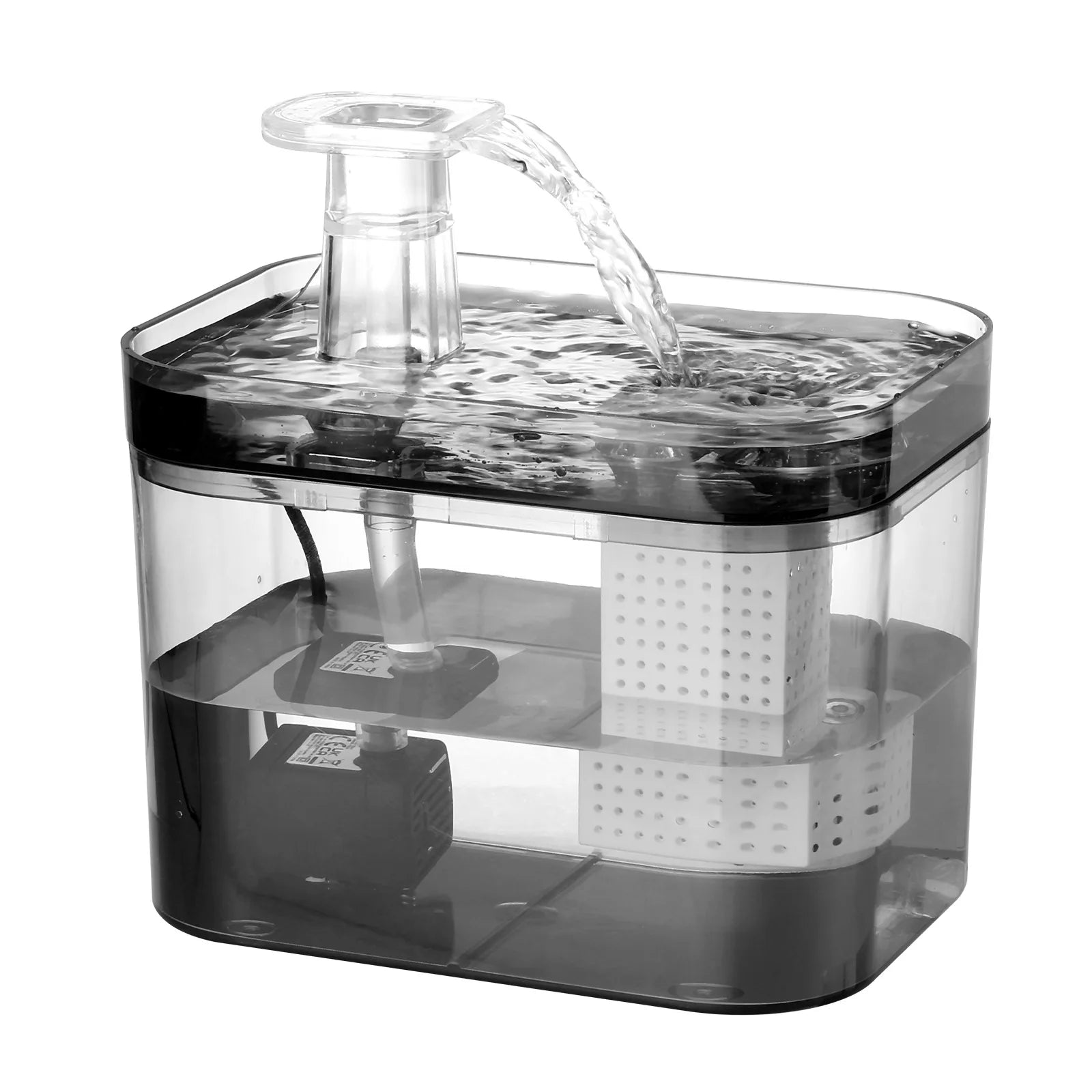 Custom 1.5L Automatic Pet Water Fountain for Cats & Dogs USB Quiet Cat Water Fountain Cat Drinking Fountain with Light