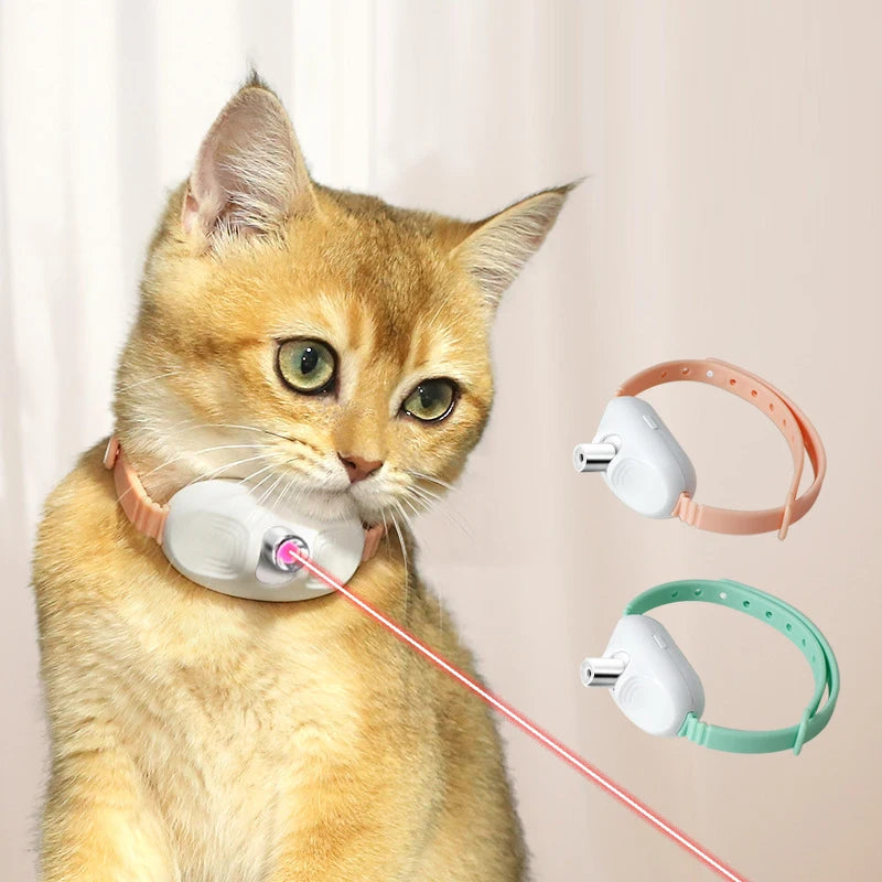 Automatic Eco-Friendly Silicone Cat Laser Pointer Collar Toy Electric Smart Amusing USB Rechargeable Interactive