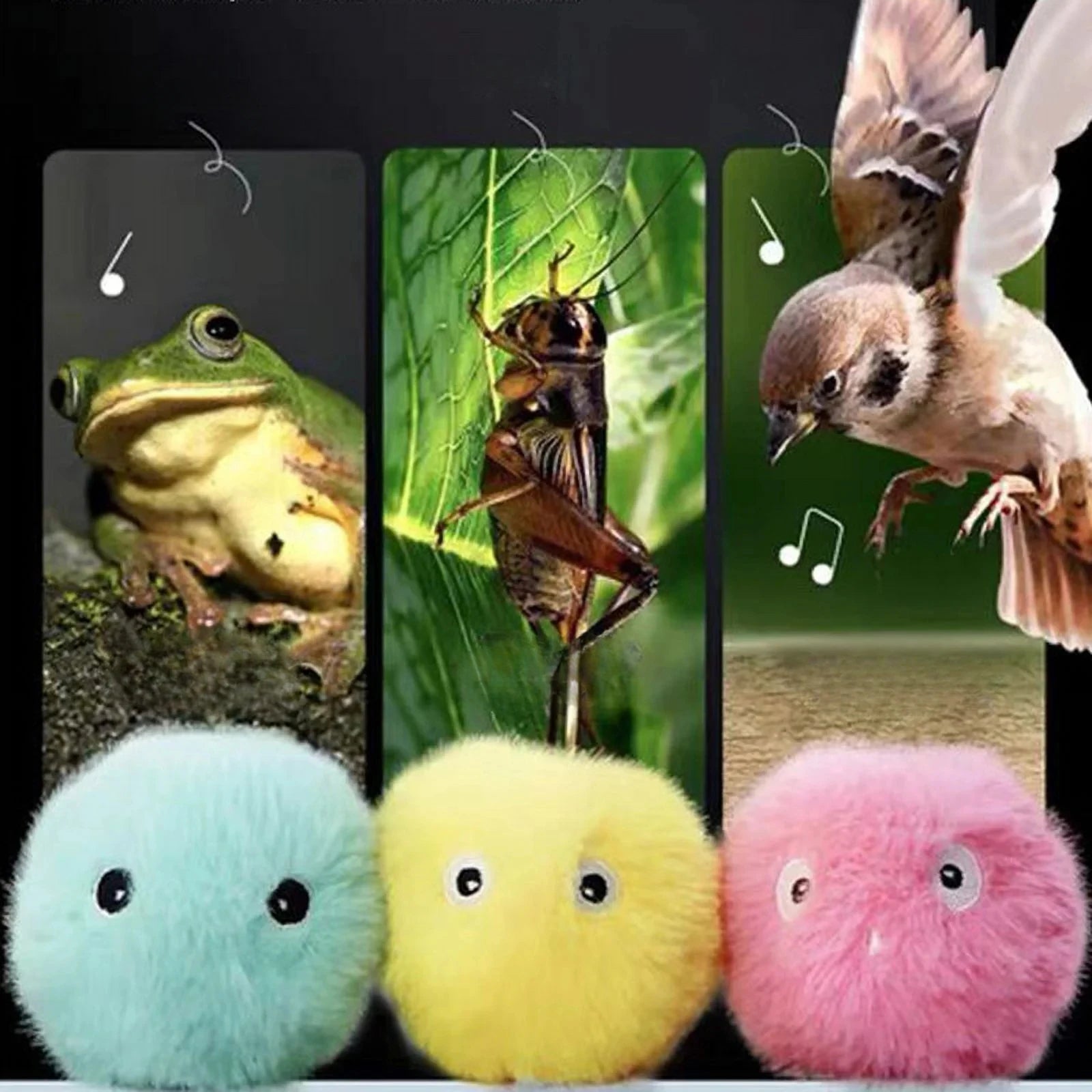 Interactive Ball Smart Cat Toys Plush Electric Catnip Training Toy Kitten Touch Sounding Pet Product Squeak Toy Ball