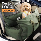 Luxury Waterproof Dog Car Seat Bed Comfortable Puppy Travel Pet Car Safety Buckle Customizable OEM Logo for All Season