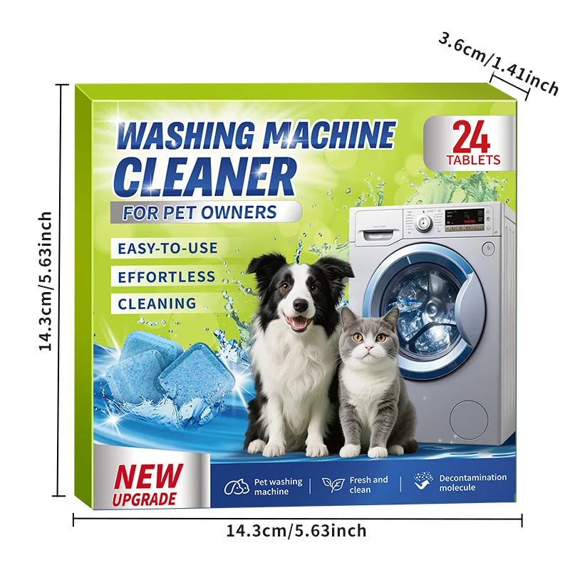 Eco-Friendly Washing Machine Cleaner 24pcs Pet Hair Buildup & Fights Odors for Fresh Clean Washers Household Cleaning Tools