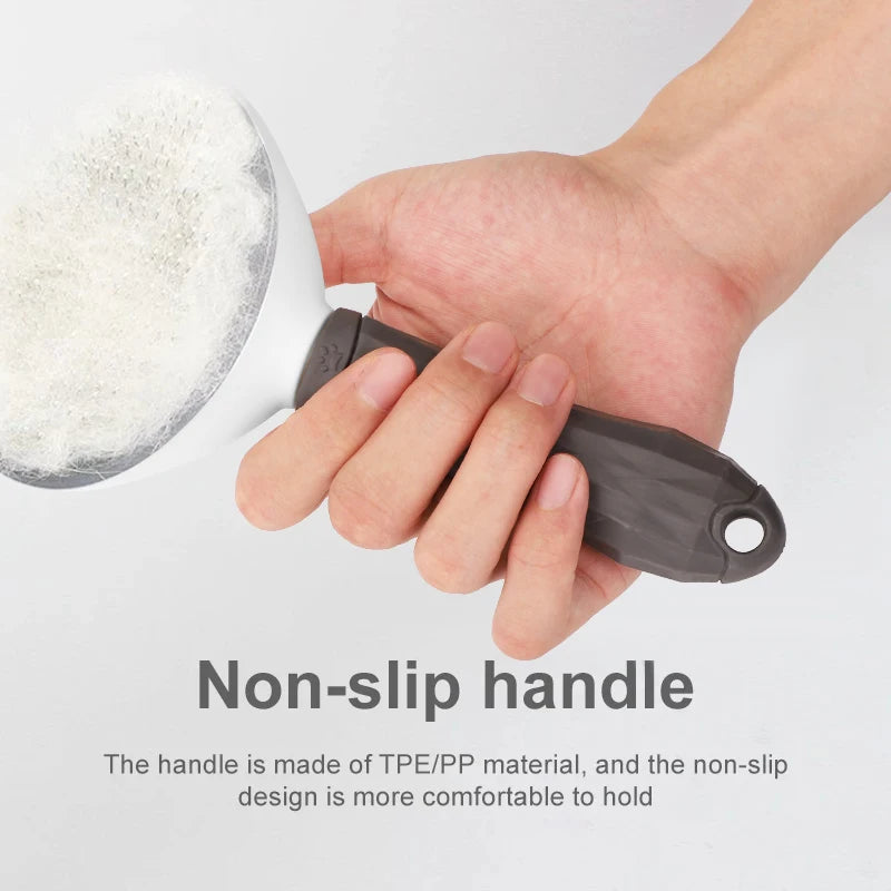 Pet Dog Hair Remover Brush Cat Comb Grooming and Care Dog Brush Stainless Steel Comb for Long Hair Dogs Self Cleaning Pet Brush