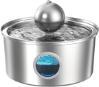 OEM 3.2L Automatic Eco-Friendly Cat Water Fountain with Quiet Stainless Steel Ball and Water Level Window Pet Water Fountain