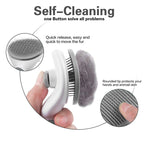 Pet Dog Hair Remover Brush Cat Comb Grooming and Care Dog Brush Stainless Steel Comb for Long Hair Dogs Self Cleaning Pet Brush