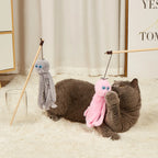 Kitten Play Interactive Cat Toys Cat Teaser Wand Fun Pet Plush Octopus Pole Cute Fun Toys Cat Supplies