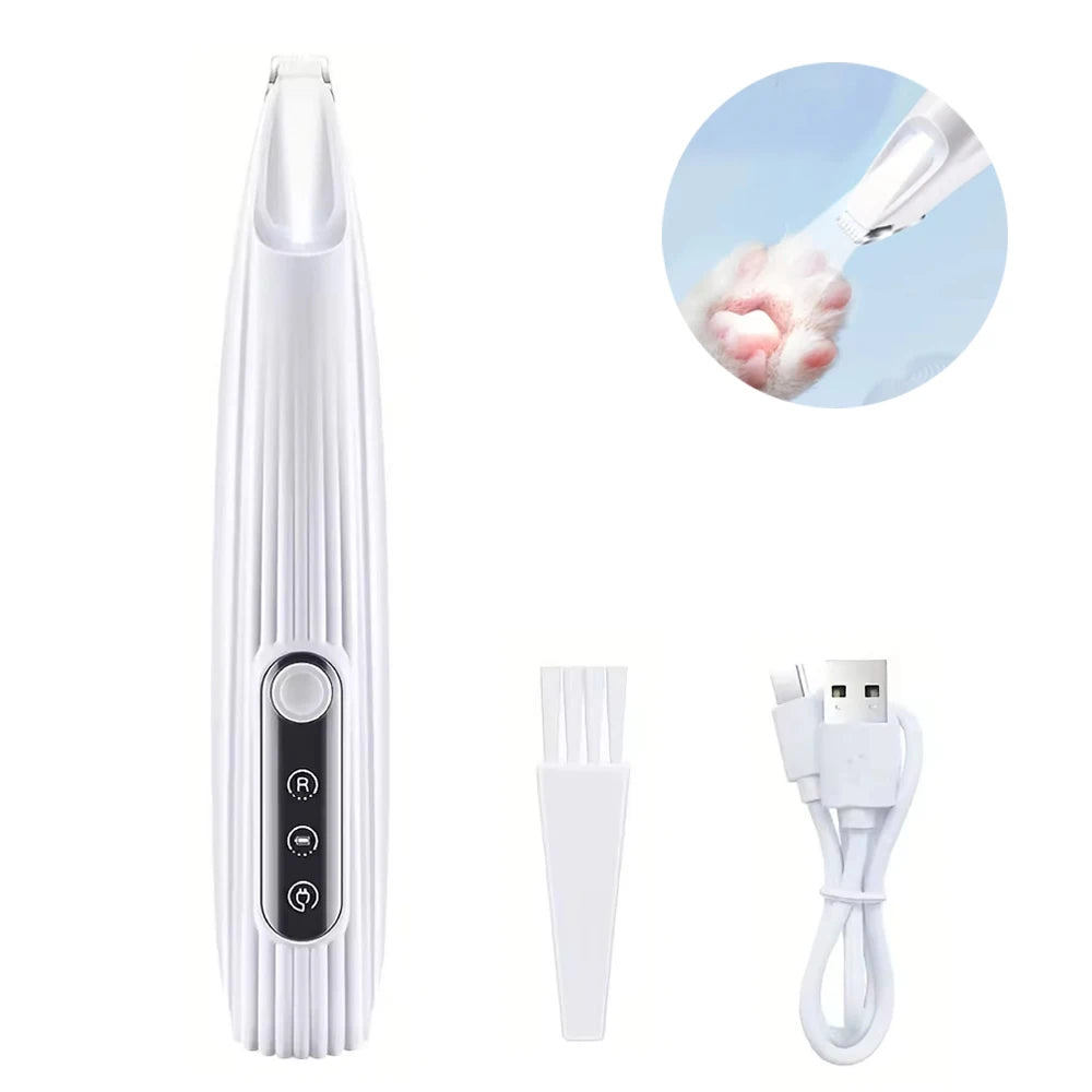 LED Light Pet Hair Trimmer Quiet Dog Grooming Clippers USB Rechargeable Dog Paw Hair Trimmer with Display Pet Grooming Tools