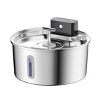 OEM 108oz/3.2L Stainless Steel Wireless Cat Water Fountain 4000mah Battery Operated Automatic Cat Water Dispenser Cat Fountain