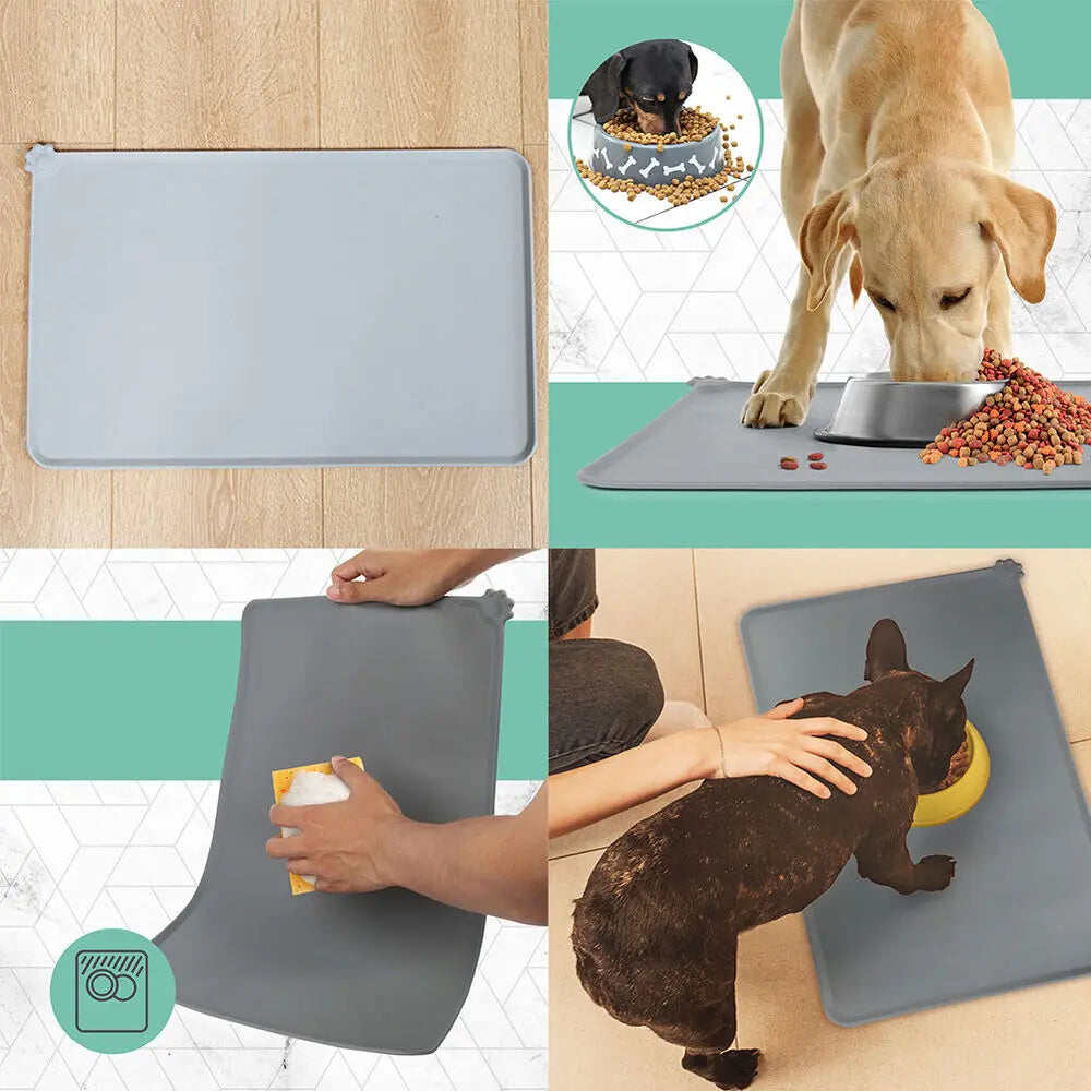 Wholesale Silicone Dog Cat Bowl Mat Non-Stick Food Pad Water Cushion Waterproof Cat Water Fountain Mat
