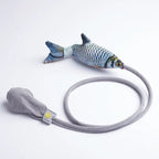 Interactive Cat Toys Cat Moving Fish Realistic Flopping Fish Cat Kicker Catnip Toys with Air Bag Funny Flipping Exercise