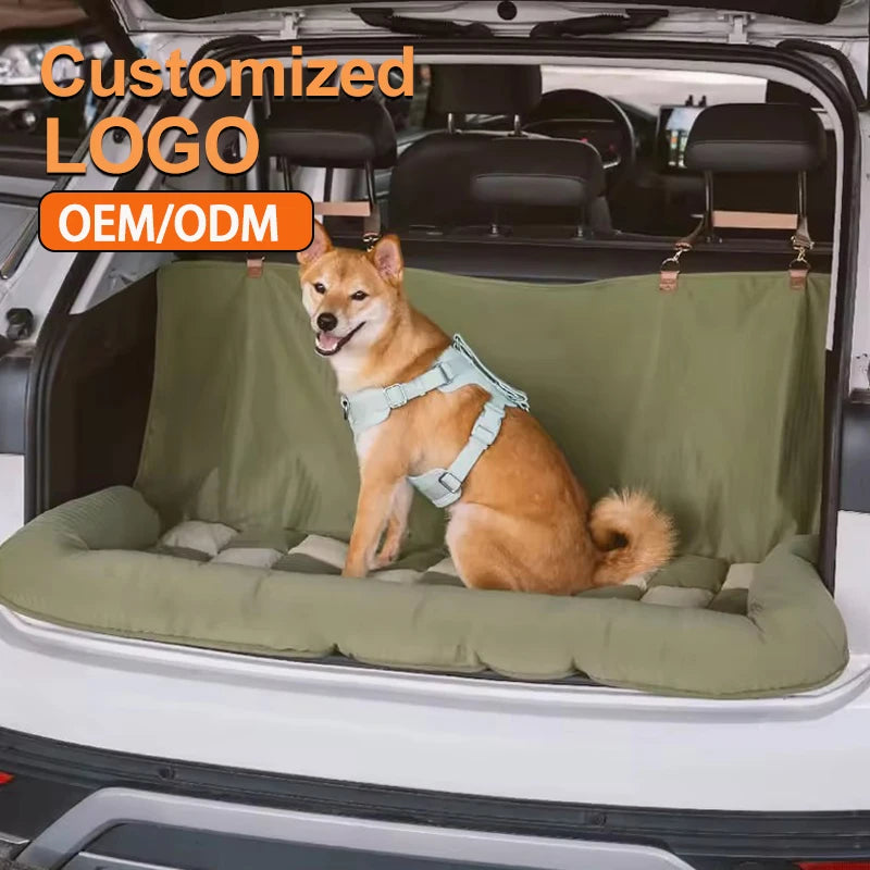 Chessboard Travel Bolster Dog Car Seat Luxury Dog Beds Pet Beds Pet Car Seat with Safety Buckle Car Seat Covers Customized LOGO